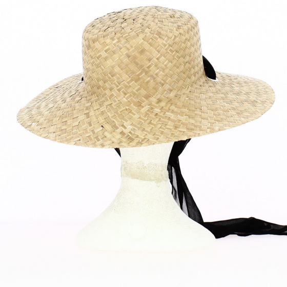 Flat Bottom Straw Wide Brim Hat - Traclet