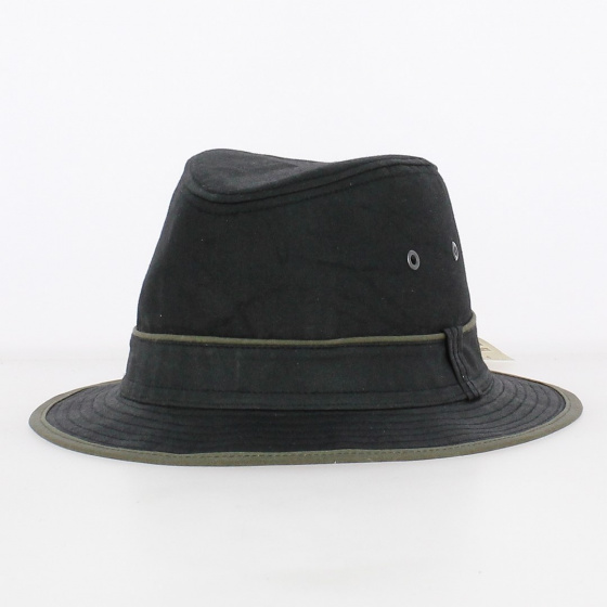 Black Oiled Cotton Adventurer Hat - Flechet