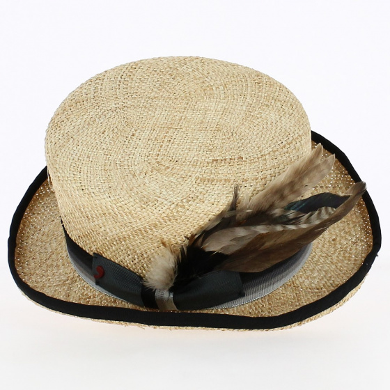 Altaria Natural Straw Top Hat - Alfonso d'Este