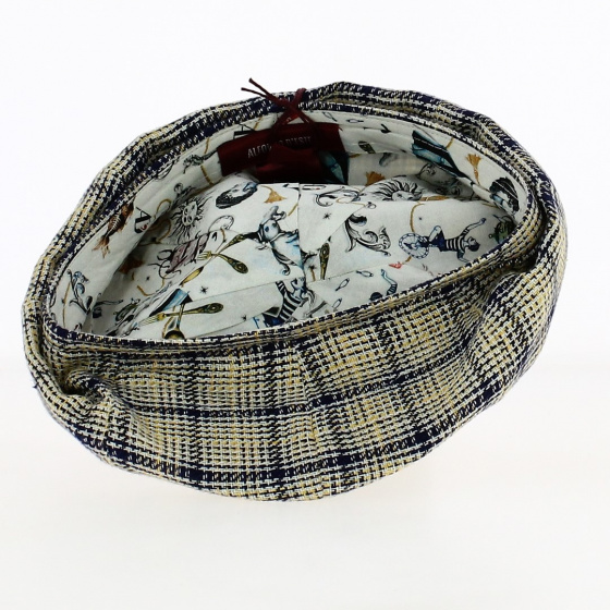 Casquette Irlandaise Carreaux Jaune et Bleu - Traclet