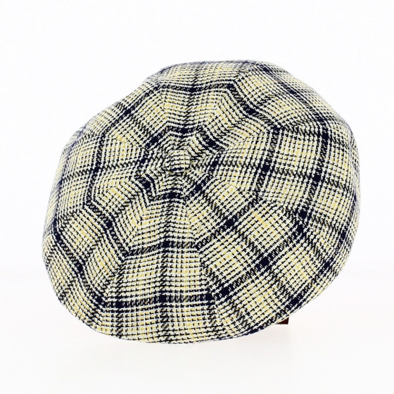 Casquette Irlandaise Carreaux Jaune et Bleu - Traclet