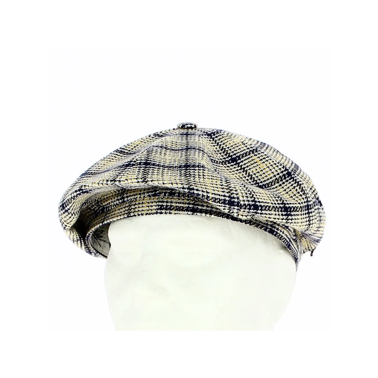 Casquette Irlandaise Carreaux Jaune et Bleu - Traclet