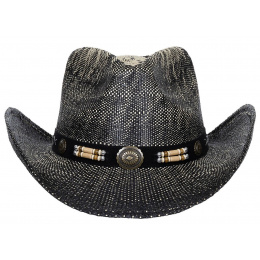 Texas Straw Cowboy Hat Black Paper - Traclet