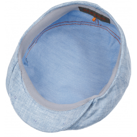 Stetson Light Blue Linen Canary Flat Cap