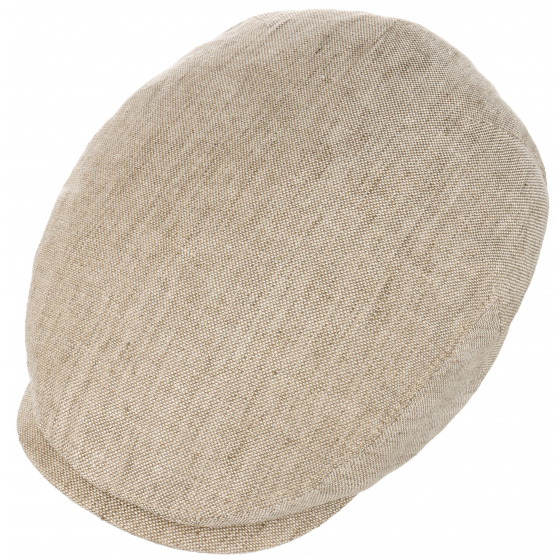 Canary Linen Flat Cap Beige - Stetson