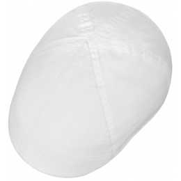 White Organic Cotton Flat Cap - Stetson