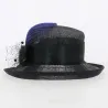 Isa Navy Straw Ceremonial Hat - Traclet Reference: 16240 | Traclet Millinery