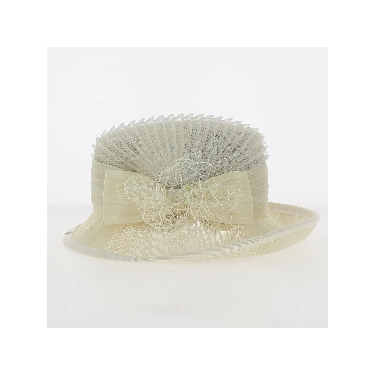 Isa Ceremonial Hat in Ecru Straw - Traclet Reference: 16241 | Traclet Millinery
