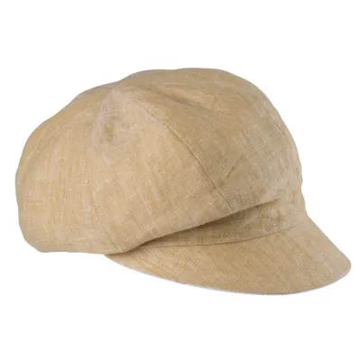 Casquette Gavroche Elorine Réversible Lin & Coton Jaune - MTM