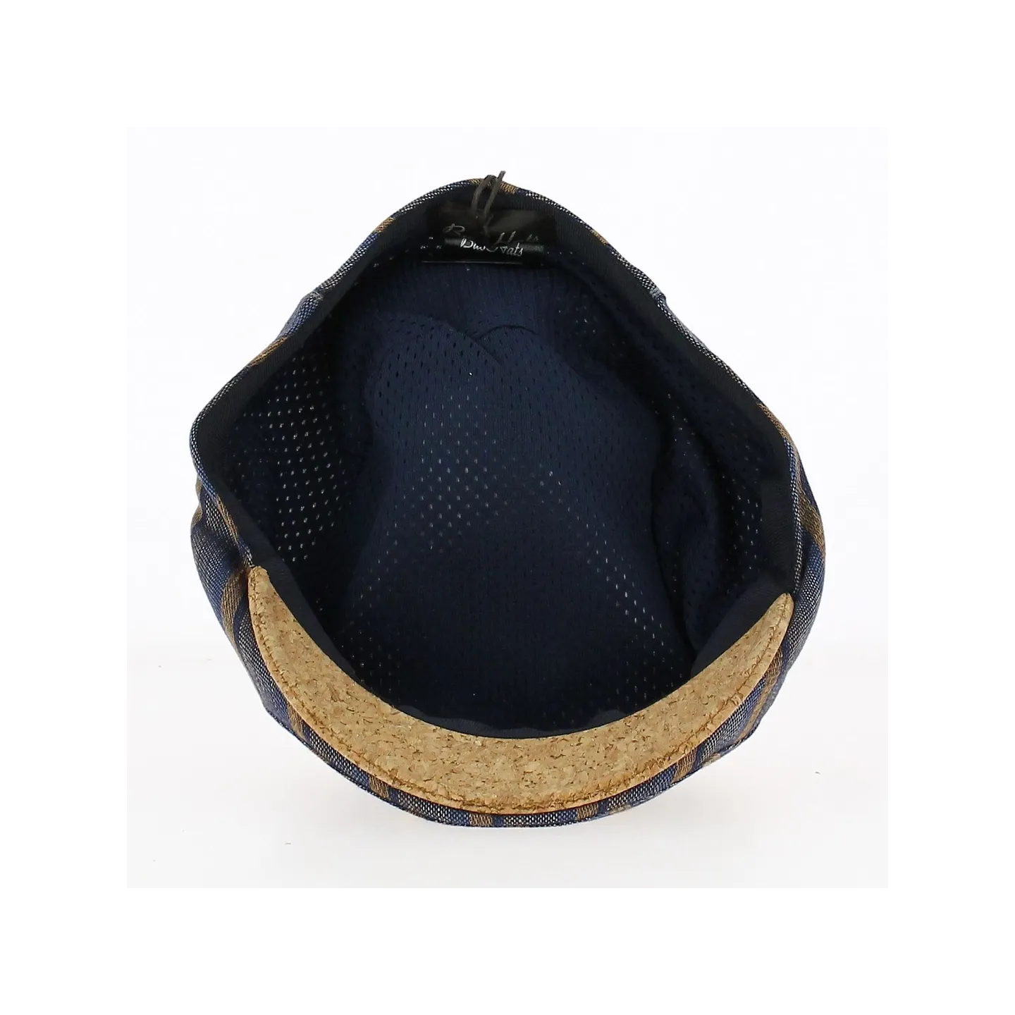 Blue and brown striped flat cap - Traclet