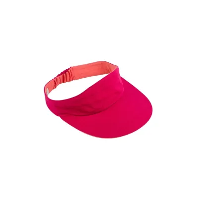 Raspberry and Coral Reversible Cotton Visor - MTM