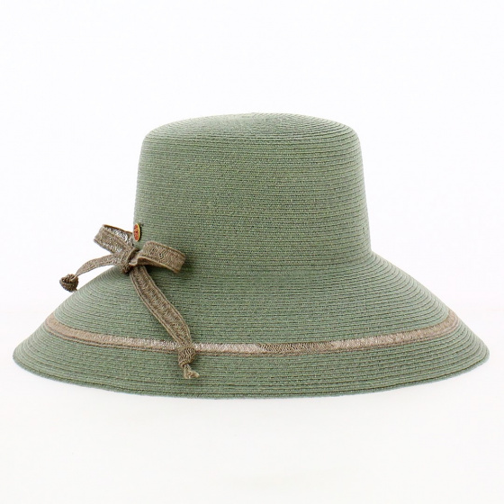 Lilien Green Raphia Straw Capeline - Mayser