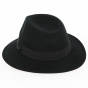 Fedora Le Maxo hat black wool felt - Traclet