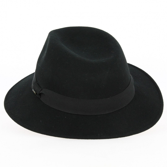 Chapeau Fedora Le Maxo feutre laine noir - Traclet Chapeau Fedora Le Maxo feutre laine noir - Traclet