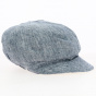 Gavroche Elorine Reversible Linen & Cotton Ocean Blue Cap - MTM