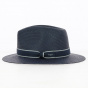 Navy Brooks Traveller Panama Hat - Bailey