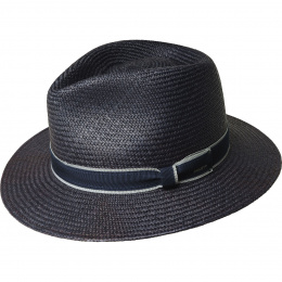 Navy Brooks Traveller Panama Hat - Bailey