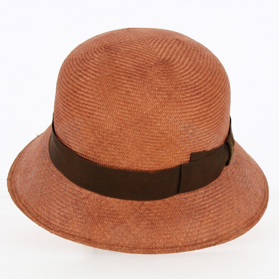 Chapeau Cloche Paille Naturelle Brique - Borsalino Chapeau Cloche Paille Naturelle Brique - Borsalino
