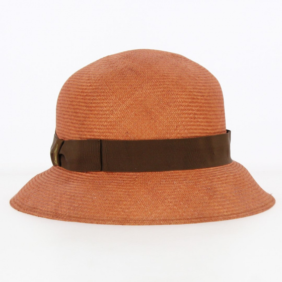 Chapeau Cloche Paille Naturelle Brique - Borsalino Chapeau Cloche Paille Naturelle Brique - Borsalino