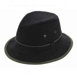 Black Oiled Cotton Adventurer Hat - Flechet