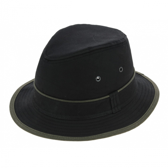 Black Oiled Cotton Adventurer Hat - Flechet