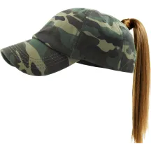 Women's Baseball Cap Ponytail Camouflage - Traclet Reference: 17924| Traclet Hatmakers