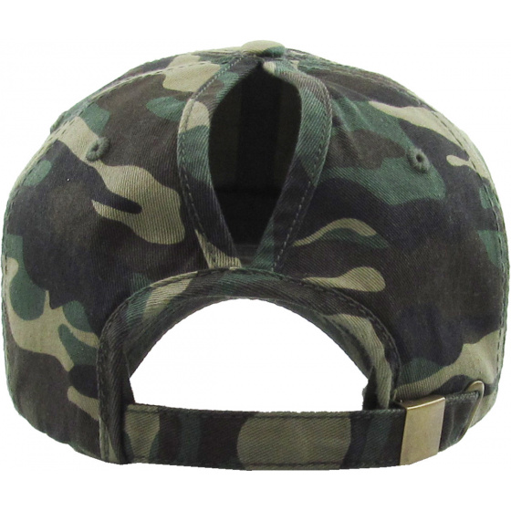 Women's Baseball Cap Ponytail Camouflage - Traclet
