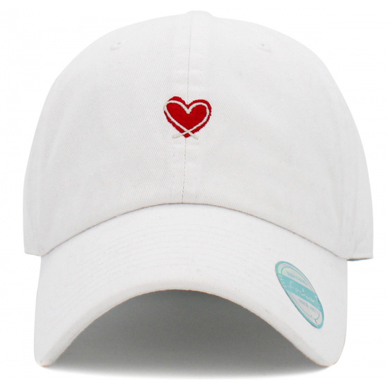 Casquette Strapback Love More Blanche - Kbethos