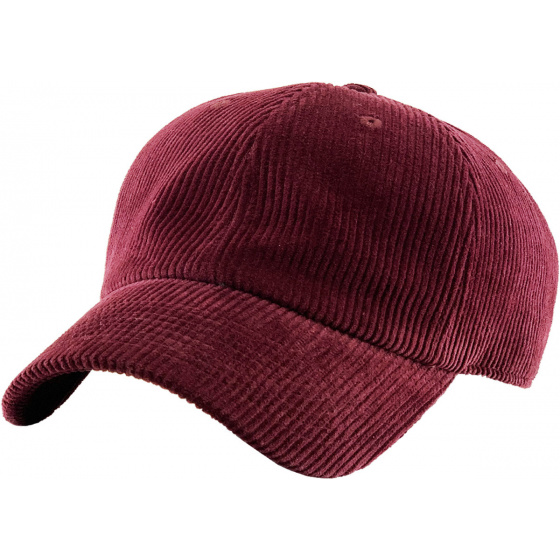 Bordeaux Corduroy Baseball Cap - Traclet