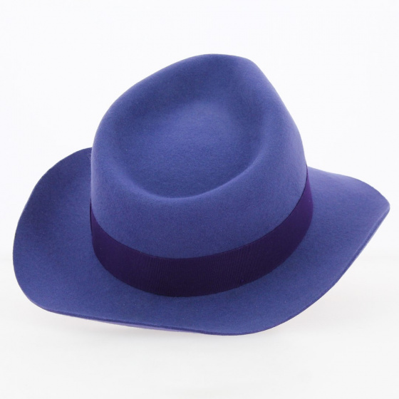 Fedora Capel Blue Violet Felt Hat - Traclet