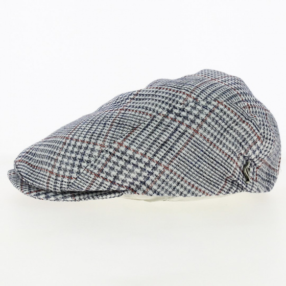 Casquette Plate Pied de poule Lin et Coton - Fléchet Casquette Plate Pied de poule Lin et Coton - Fléchet