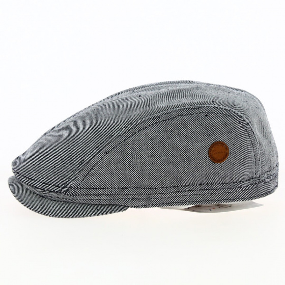 Flat Cap Didier Linen Blue - Crambes Flat Cap Didier Linen Blue - Crambes