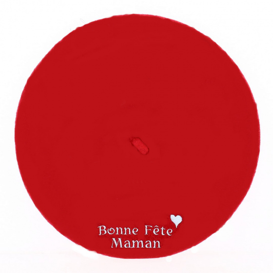 Red beret, grey thread non-contractual