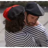 Red & Black Wool Duo Beret - The French Beret Reference: 17950| Traclet Hat Shop