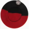 Red & Black Wool Duo Beret - The French Beret Reference: 17950| Traclet Hat Shop