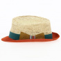 Trilby Capo Raffia & Cotton Hat - Marone