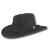 Chapeau Cuir Kangourou Squashy Noir - Barmah