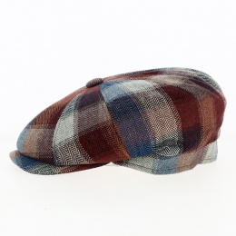 Montreal Newsboy Cap Silk Plaid - Traclet