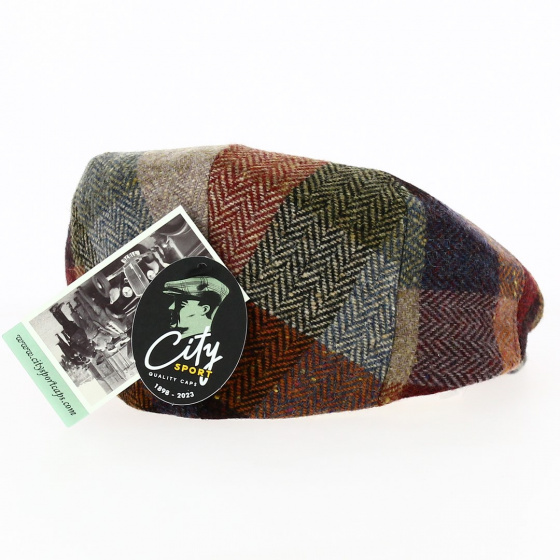 Casquette Plate Carreaux Laine Vierge - City Sport