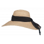 Ocillia Organic Raffia Sun Hat with Black Ribbon - Hatland