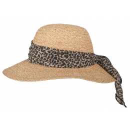 Capeline Ocillia Organic Raphia Leopard Ribbon - Hatland