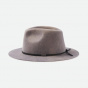 Wesley Traveller Hat Wool Felt Heather Grey - Brixton