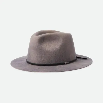 Chapeau Wesley Traveller Feutre Laine Gris Chiné - Brixton