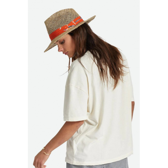 Chapeau Fedora Aloha Paille Naturel -  Brixton