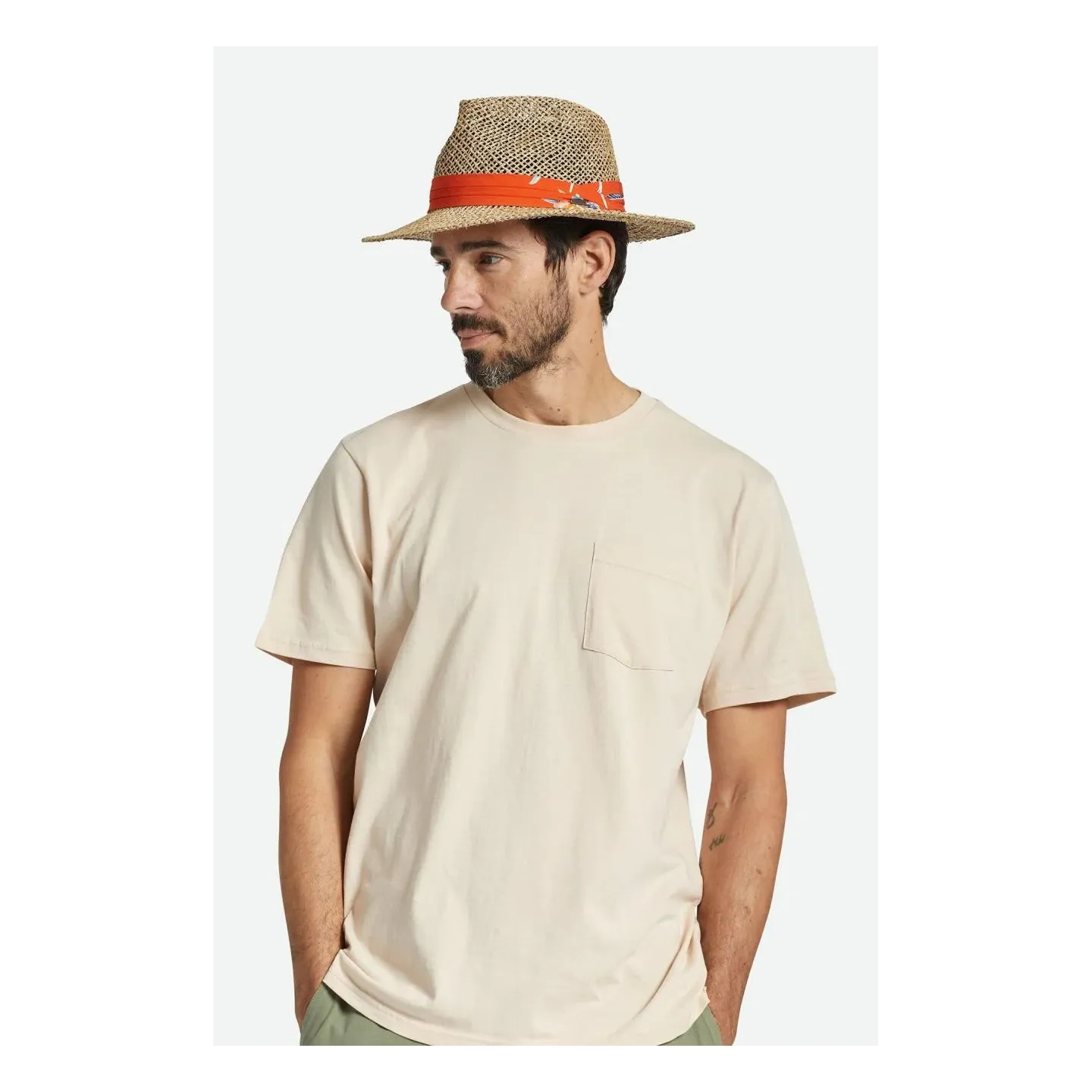 Aloha Natural Straw Fedora Hat - Brixton Reference: 10973 | Traclet Hat Shop