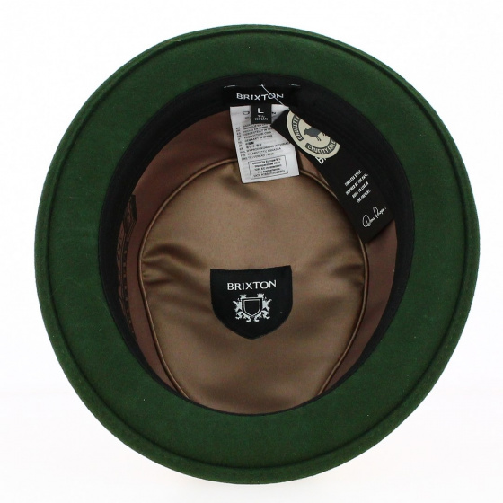 Porkpie Stout Hat Olive Green - Brixton