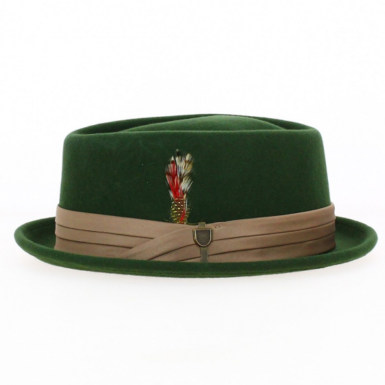 Chapeau Porkpie Stout Vert Olive - Brixton Chapeau Porkpie Stout Vert Olive - Brixton