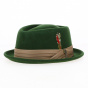 Porkpie Stout Hat Olive Green - Brixton