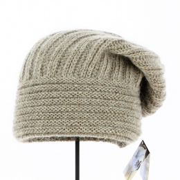 Whistler Wool & Mohair Long Beanie Taupe - Traclet
