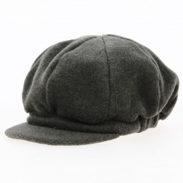 Newsboy cap Cécile gray fleece - Traclet